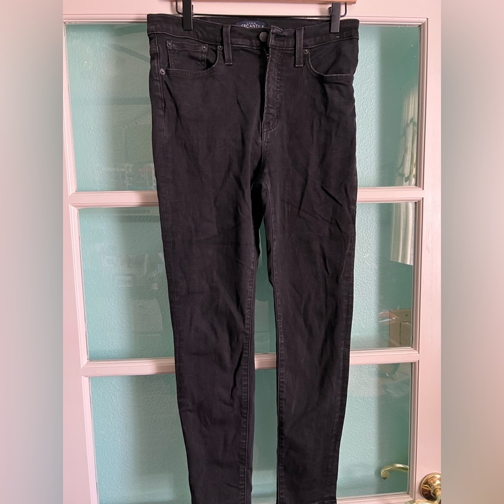Distressed black jeans